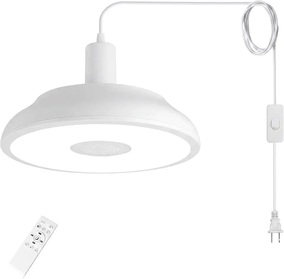 Upgraded Outdoor Plug-in Pendant Light with Bluetooth Speaker