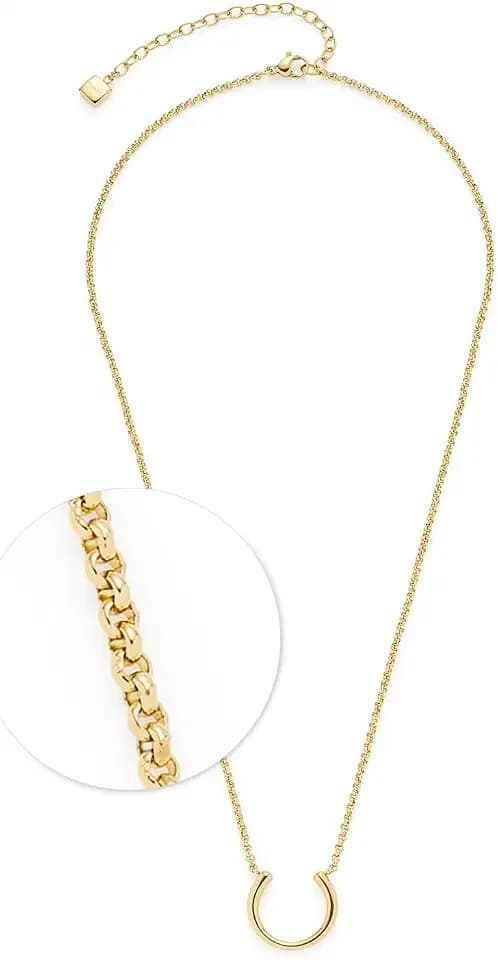 JEWELS BY LEONARDO Halskette Clip & Mix Maisy • kurze Anker-Kette aus goldfarbenem Edelstahl • halb offener Ring bietet Platz für Anhänger • 45-52 cm Länge • Schmuck Geschenk für Frauen,024931