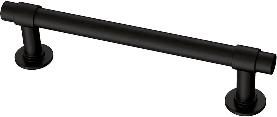 Franklin Brass Francisco (5-Pack) Cabinet Handles 4" Hole Center Pulls | Matte Black Hardware Kitchen Door, Drawers, Dressers, Furniture P29617Z-FB-B1