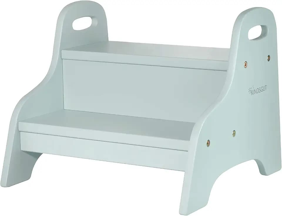 Kindsgut Holztritt Tritt-Hocker, 2 Stufen, Kinder, Aquamarin
