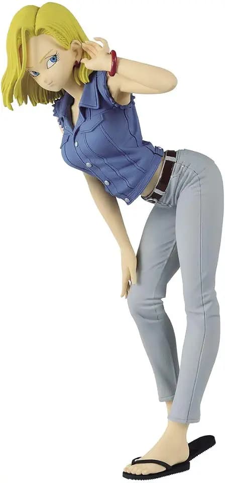 Banpresto 35917 Dragon Ball Z Glitter & Glamours Android No.18-II Figure (Blue Shirt Ver.)