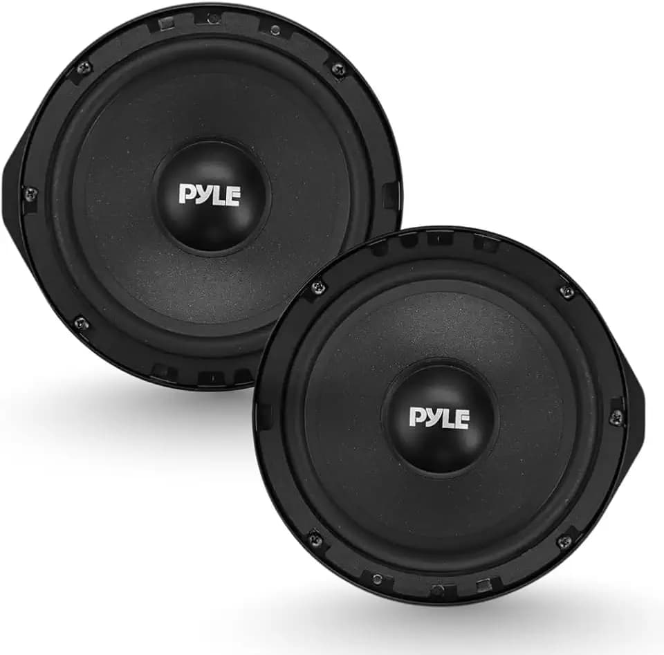 Pyle 6.5" Two-Way Component Speaker Kit, 300W Peak, 4 Ω, Butyl Rubber Surround, Neodymium Dome Tweeter, Built-in Crossover, Upgrade for 2006+ Honda Civic Front Doors