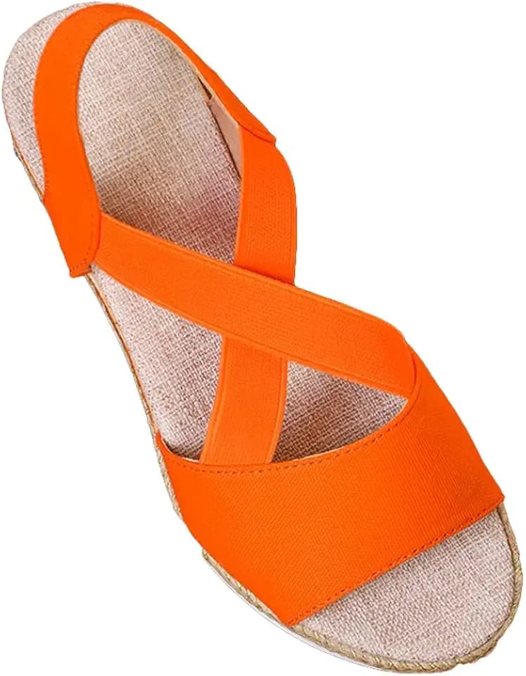 Wedge Sandals for Women Espadrille Platform Ankle Buckle Flat Wedge Heels Cross strap Open Toe Leisure Comfortable Sports Sandals
