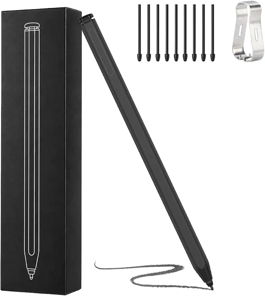 Stylus for Remarkable 2/1 Pen,EMR Pen with Flip Eraser,4096 Pressure Levels & Tilt Support,Palm Rejection,Magnetic Attraction, No Charging Needed, Includes 9 Extra Nibs (Black)