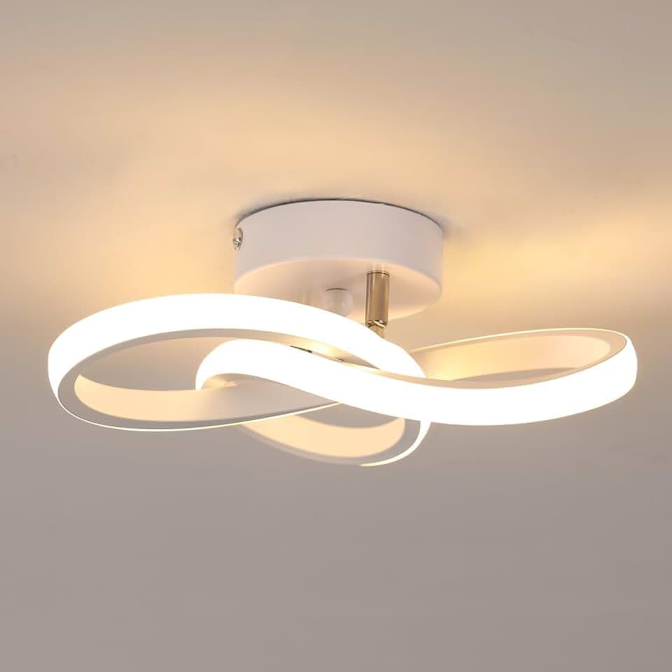 Toolight LED Deckenleuchte 22W 2475LM 3000K Weiß 25cm Blütenform Flur | Blütenförmige Deckenleuchte, warmweißes Licht, Aluminium-Kunststoff, für Schlafzimmer, elegante Wohnraumbeleuchtung