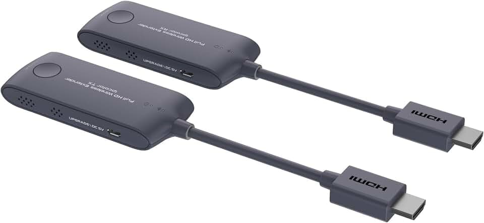 PremiumCord HDMI Mini Wireless Extender auf 20m, Full HD 1080p 60Hz, 5Gbps, HDMI1.4, HDCP2.2, Schwarz