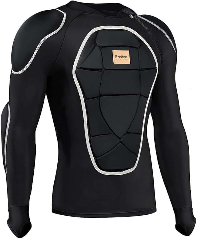 BenKen Men's Women's Professional Anti-Collision Sports Shirts, Motorcycle Jacket with Armor Full Body Armor for Skateboarding Skating Snowboarding Cycling