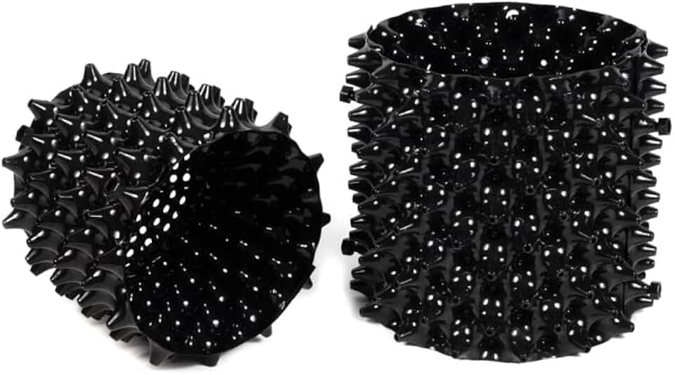 RooTrimmer 3 Gallon Air Pruning Container New Plastic Nursery Pot Fruit Vegetable Garden self-Planting pots, Size 10"x10", Black