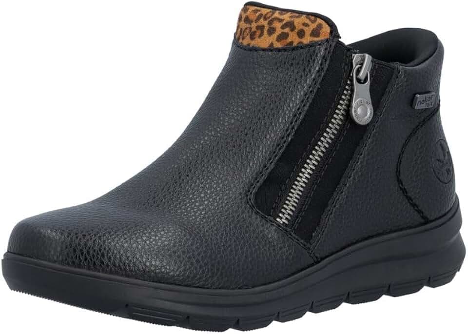 Rieker Z0059-00 Schlupfstiefel Kunstleder Damen in schwarz