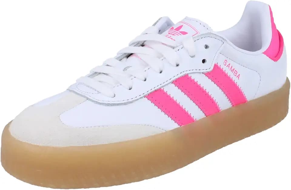 adidas Sambae Women's Shoes, Cloud White/Off White/Lucid Pink, Size 8.5
