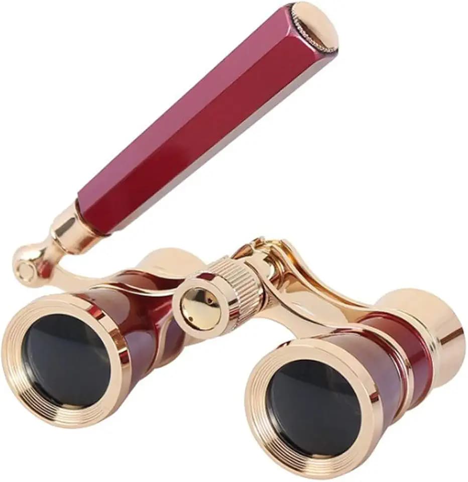 Aroncent Opera Glasses Binoculars 3X25 Theater Glasses Mini Binocular Compact with Handle for Adults Ladies Women in Musical Concert