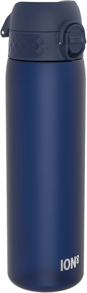ION8 Trinkflasche, Auslaufsicher, Einhandöffnung, Sichere Verriegelung, Spülmaschinenfest, BPA-frei, Tragegriff, Klappdeckel, Leicht zu Reinigen, Klimaneutral, Zartrosa