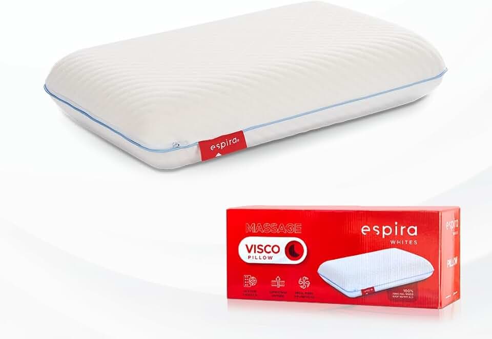 Espira Massage Pillow – Ergonomisches Nackenkissen 40x60 – Orthopädisches Memory Foam Kissen – Nackenstützkissen für Tiefenentspannung & Schmerzlinderung – Waschbarer Bezug