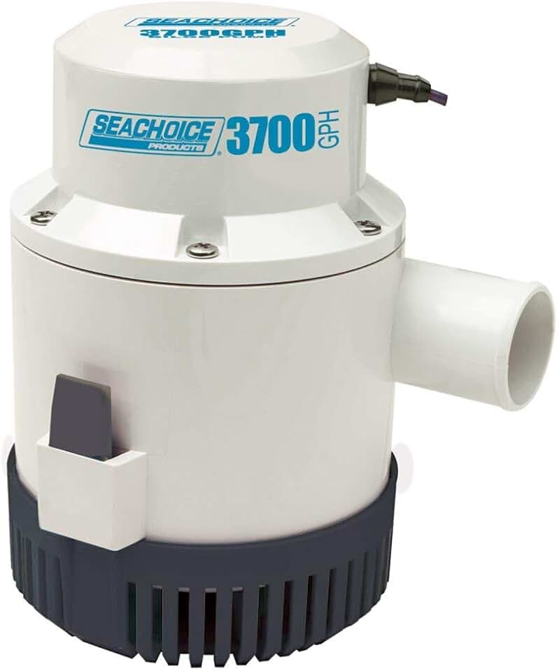 Seachoice Submersible Bilge Pump, 3,700 GPH, 1-1/2 in. Hose Size, 15 Amps at 12V DC