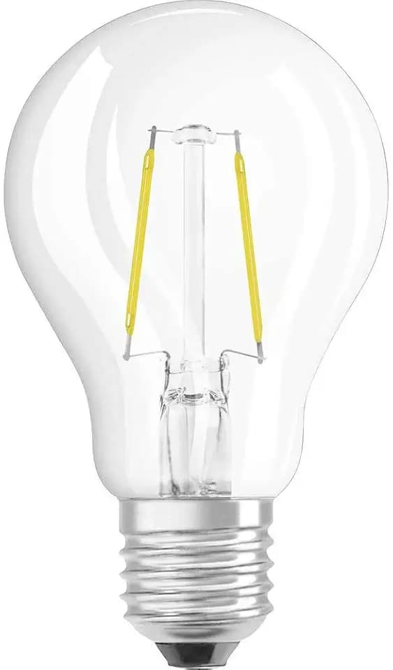 OSRAM Lamps LED Star Classic A Lampe, in Kolbenform mit E27-Sockel, nicht dimmbar, Ersetzt 15 Watt, Filamentstil Klar, Warmweiß - 2700 Kelvin, 1er-Pack, 4052899400283, Warmweiss