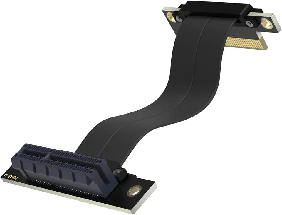 PCIe 4.0 x4 Riser Cable,PCI-Express 4X Male to Female Extension Cable PCI-e Extender Adapter_10CM(3.94inch)