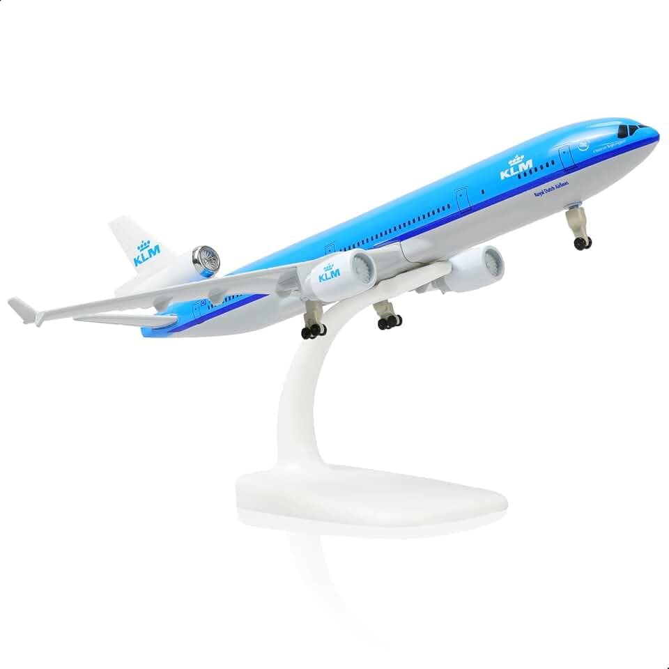 QIYUMOKE 1/300 Niederlande 747 Flugzeugmodell aus Metall mit Ständer