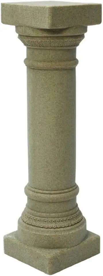 Emsco Group 2300-1AZ Greek Column Statue – Natural Sandstone Appearance – Made of Resin – Lightweight – 32” Height