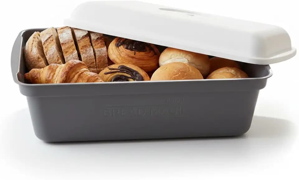 STARLYF Bread Magic – Intelligenter Brotkasten mit Innovativ Atmungsaktivem Membransystem | Hält Brot & Backwaren Länger Frisch & Knusprig | Verhindert Schimmelbildung durch Feuchtigkeitsregulierung