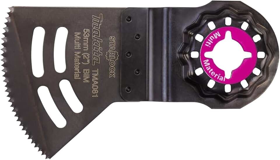 Makita B-69777 Starlock BiM Tauchsägeblatt 53 mm TMA081 Multi Material, für Holz, Epoxid, Gipskarton, für Multitool, Multifunktionswerkzeug, 1 Stück