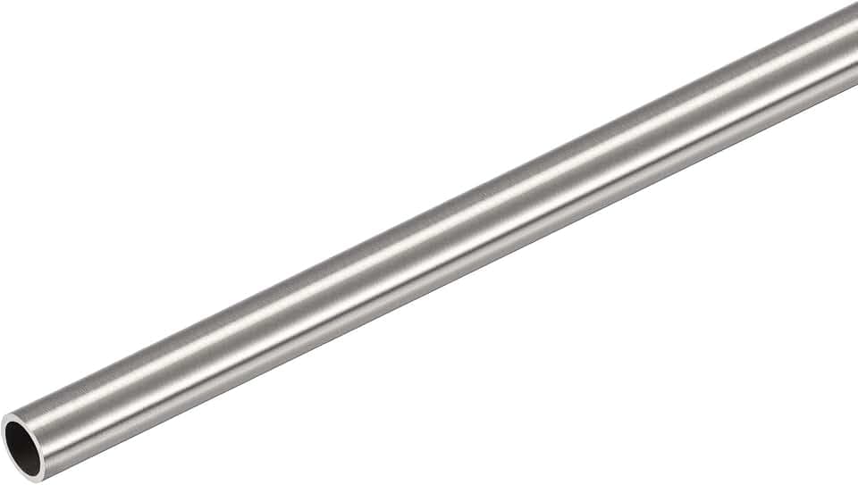 sourcing map 304 Edelstahl Rohr 9mm Außendurchmesser, Nahtlose Gerade Rundrohr 1mm Wandstärke, Runde Edelstahlrohr 300mm Länge, Industrie Präzision Metallrohr für Geländer Handläufe Basteln