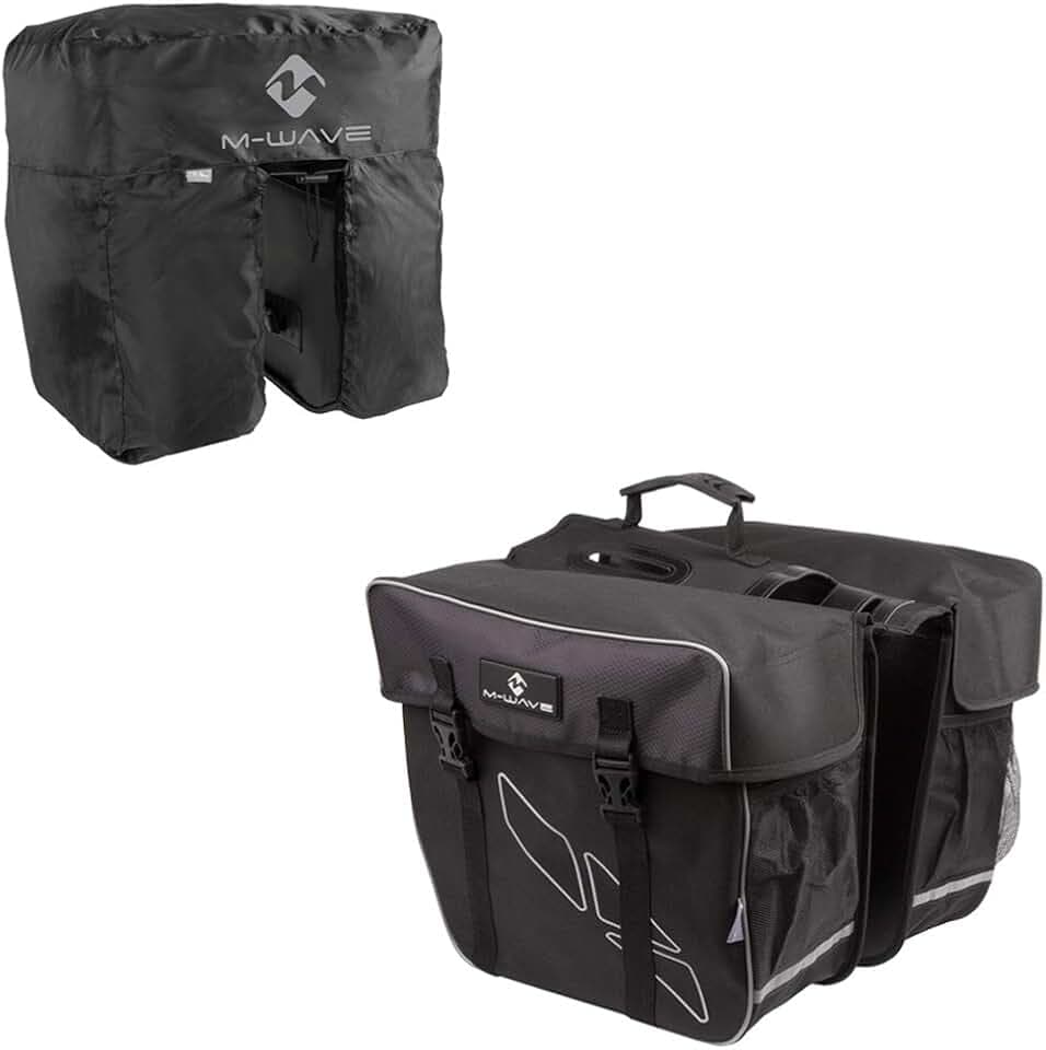 M-Wave Gepäckträgertasche Amsterdam Double, schwarz, 30 l