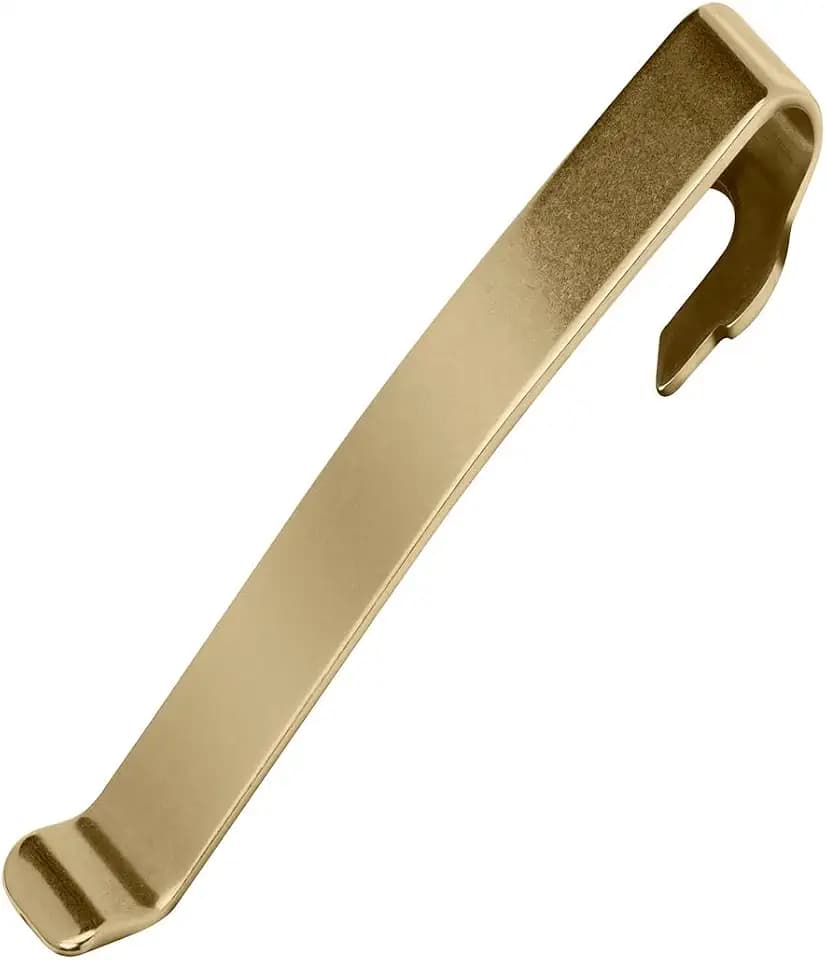 LEATHERMAN Quick-Release Pocket Clip, Wave, Charge and Surge, Brass PVD