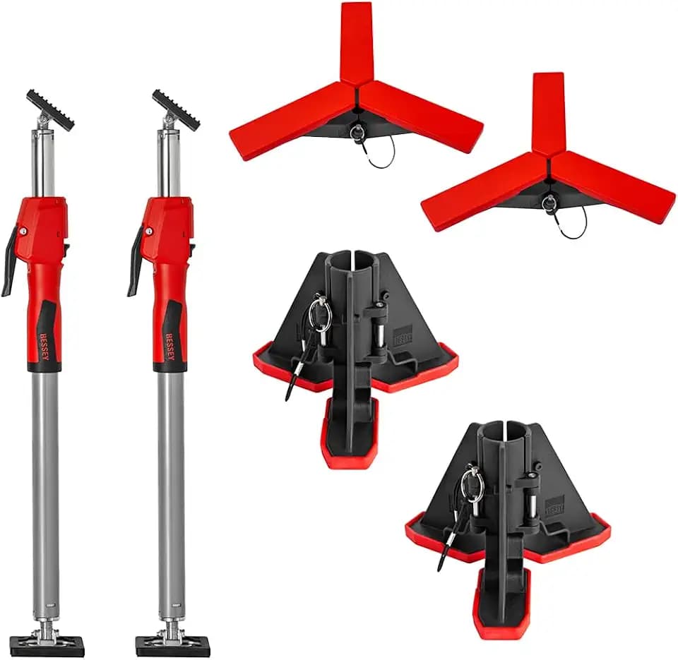 BESSEY Deckenstützen SET 6 tlg STE90 | 575-910 mm Verstellweg | mit Zubehör
