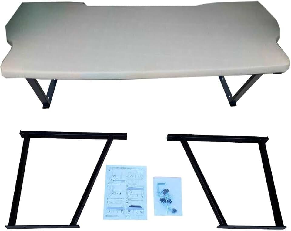 BREMER SITZBEZÜGE Multiflexboard kompatibel mit VW T5 T6 T6.1 Multivan Bettverlängerung Camping Zubehör Wohnmobilbett Camper Schlafauflage/Höhe 51cm inkl. Konsolen/in Farbe: Grau