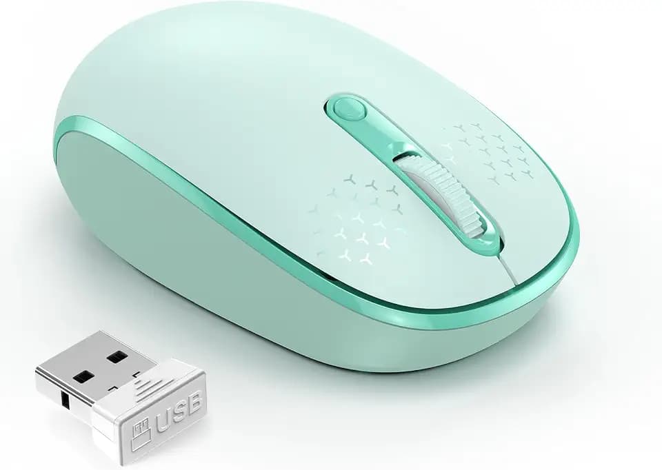 TECKNET Compact Ambidextrous Wireless Mouse for Laptop Mint Green