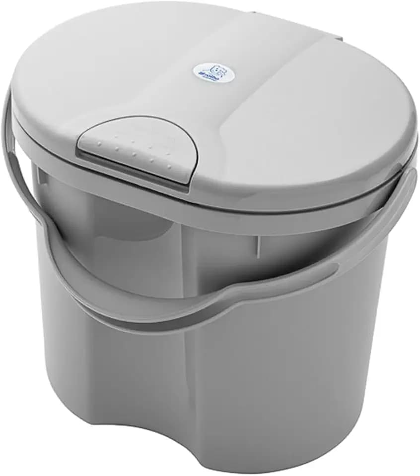 Rotho Babydesign TOP Windeleimer geruchsdicht Mülleimer ohne Kassette Grau