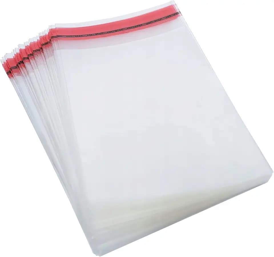 100 Stk. Klar Plastiktüten Transparent A4 DIN A4, 21,5 x 30 cm, Klarsichthülle Transparente mit Klappe Peel & Seal Taschen Plastiktüten Cellophantüten