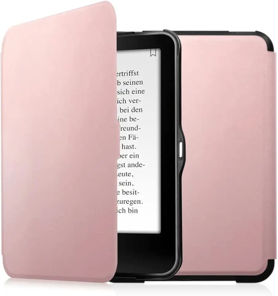 Fintie Hülle für Tolino Vision 4 HD/3/2/1 und Shine 2 HD eReader - Ultradünne Schutzhülle Mit Ruhemodus und Magnetverschluss, Roségold