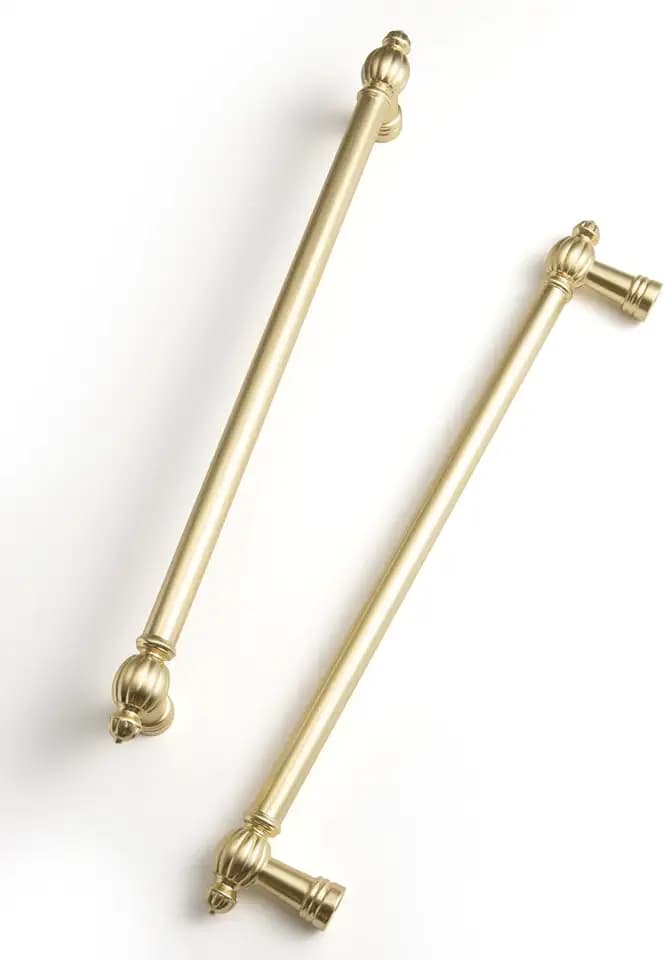 Brushed Gold Zinc Alloy Cabinet Pulls - 7.56" (192mm) Hole Center Classic Vintage Drawer Handles,Kitchen Cupboard Bathroom Dresser Cabinet Hardware Handles