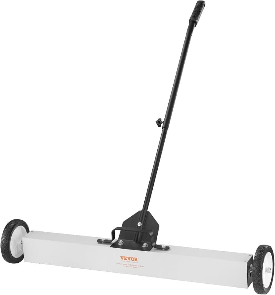 VEVOR Magnetbesen Magnetische Kehrmaschine 77-113 cm, Magnetic Sweeper Magnetisch Magnet Besen Magnetbesen Magnetheber 24,9 kg Magnetkraft Magnetischer Spänesammler Bodenkehrer Kehrmaschine
