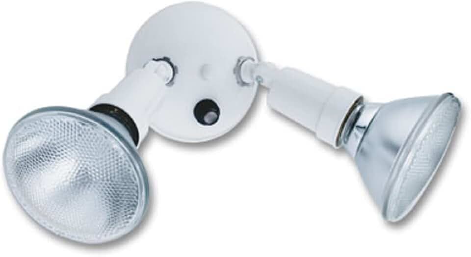 Lithonia Lighting Dusk-to-Dawn Twin Par Outdoor Flood Light Holder, White