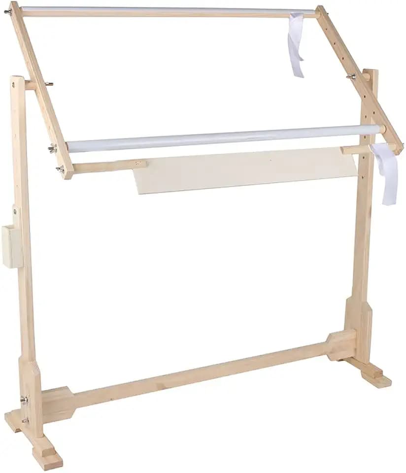Stickerei-Ständer, Tapisserieständer, 14 CT Holzboden Tapisserieständer mit 5 Höhen
