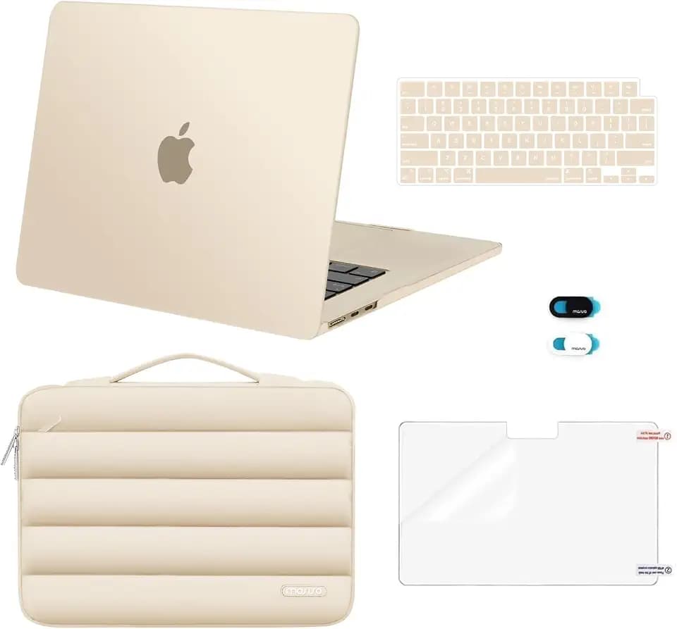 MOSISO Compatible with MacBook Air 15 inch Case M5 2026 M4 M3 M2 2025-2023