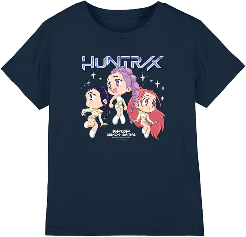 KPop Demon Hunters Unisex Kinder Kpop Demon Hunters - Huntrix Chibi Group Kids T Shirt T-Shirt