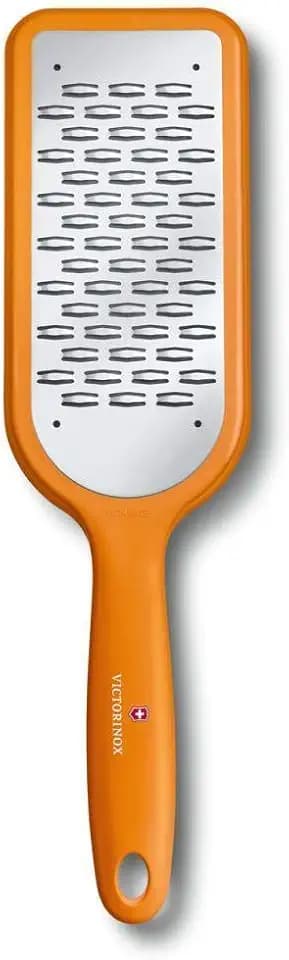 Victorinox Kitchen Utensils, Profi Küchenreibe, feine Schneide, Extra Scharf, Robuster Kunststoffgriff, orange