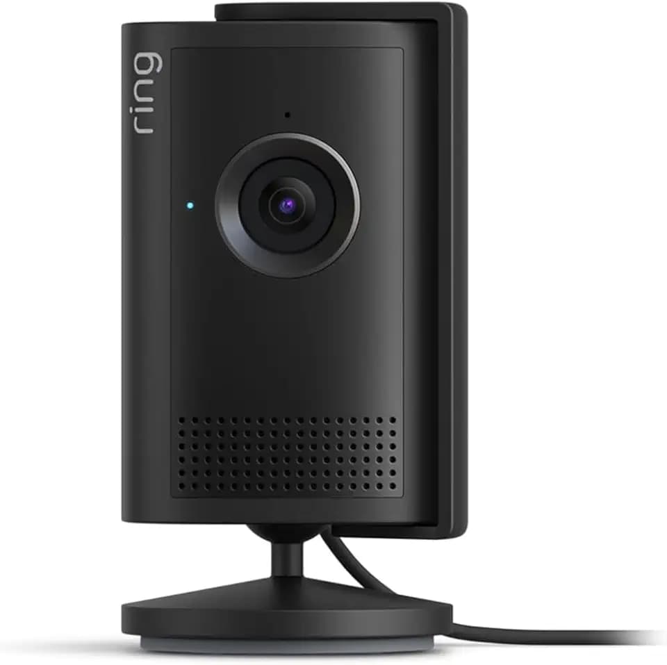 Ring Indoor Cam 2K (newest model) — Retinal 2K for crisp, true-to-life video quality, 6x Enhanced Zoom, Night Vision, Black