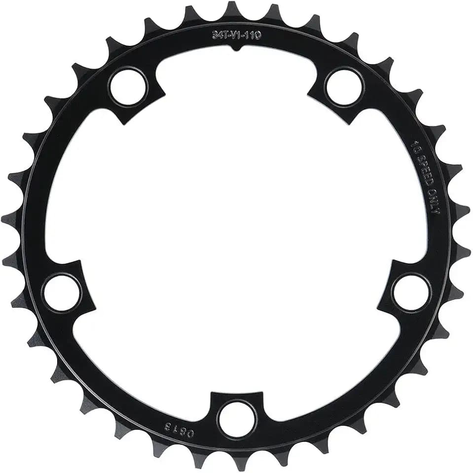 SRAM Kettenblatt Road, 34t 5 Bolzen 110 mm BCD Alaun (50-34) - Schwarz, 3 mm