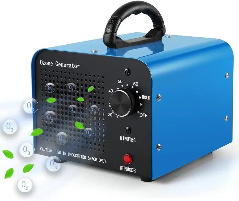 Ozongenerator 60000mg/Std, Ozongenerator auto, Industrieller O3 Ozonizzatore mit 60min Timer, Reinigen Gerüche/Verschmutzung, für Zimmer, Rauch, Autos und Haustiere