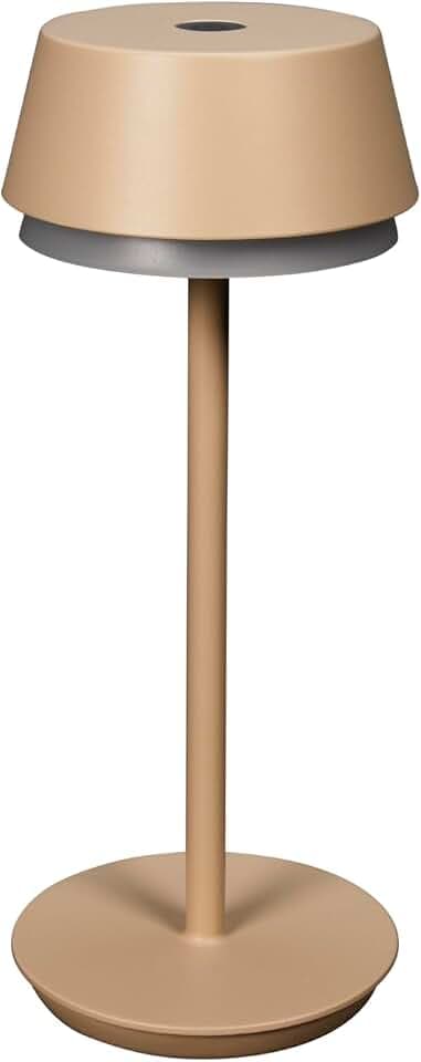 Konstsmide LED Tischleuchte Lyon | sandfarben | Indoor/Outdoor | 12 x 12 x 30 cm | 7830-330