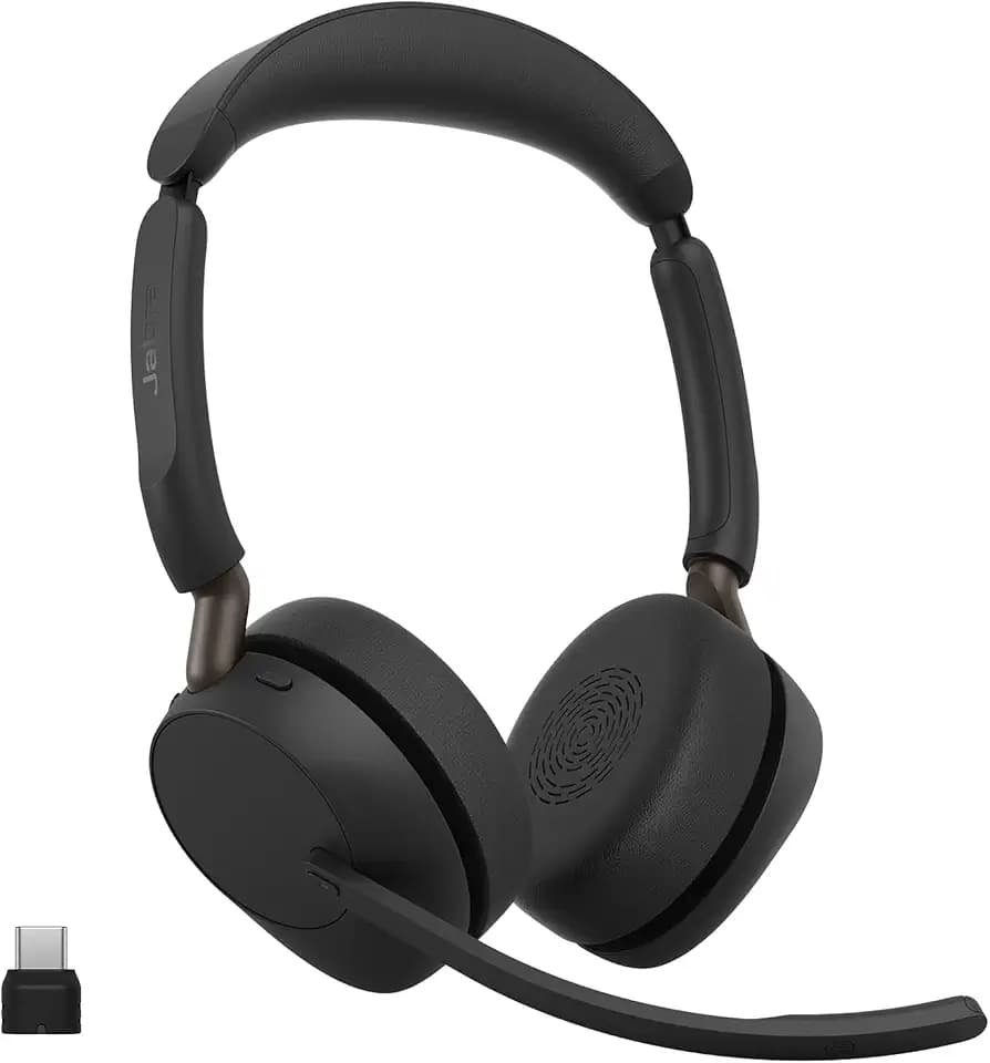 Jabra Evolve3 65 kabelloses Bluetooth-Headset mit Mikrofon, UC, USB-C