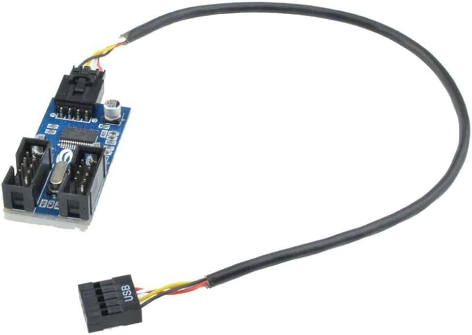 9-poliger USB-Stecker auf 2 Buchsen, Verlängerungs-Splitterkabel, 9-poliger Adapter
