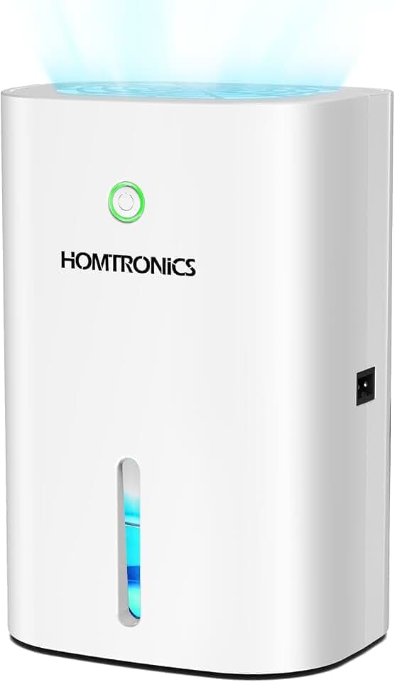 Luftentfeuchter Elektrisch, Homtronics 1000ml Raumentfeuchter Leise Dehumidifier, Tragbarer Kleiner Luftentfeuchter Automatische Abschaltung, Ideal für Schlafzimmer Badezimmer Büro Keller
