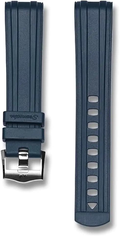 TOPBD For Omega Seamaster New 300 Diving Watchbands Bracelets Pin Buckle 20mm Curved End Quality Fluoro Rubber Watch Band FKM Men's Watch Bands