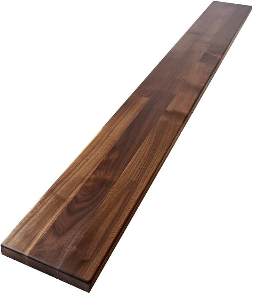 Walnut Wood Backsplash, 25x4x3/4 inches, USA-Grown Solid Hardwood, Pre-Sanded & Pre-Finished, Ready to Use, Ideal for Pairing with CONSDAN Butcher Block Countertop