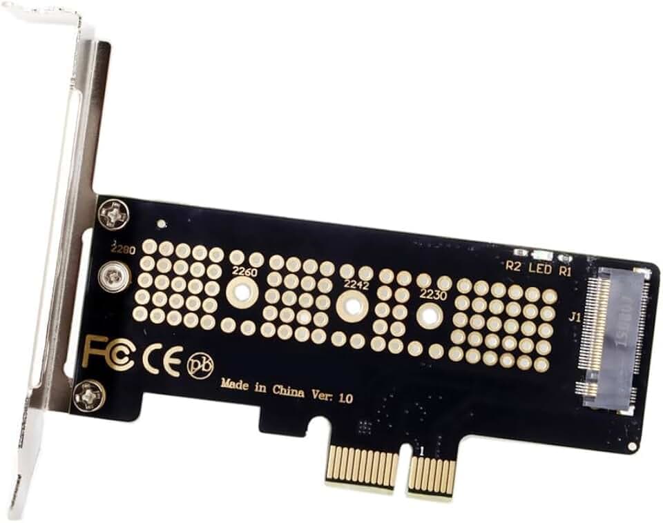 Xiwai Low Profile PCI-E 3.0 x1 Lane auf M.2 NGFF M-Key SSD Nvme AHCI PCI-Express Adapterkarte